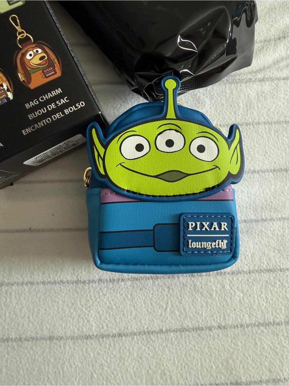 Loungefly Pixar Alien Blue and Green Kids Bag Charm New